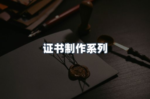 证书制作系列